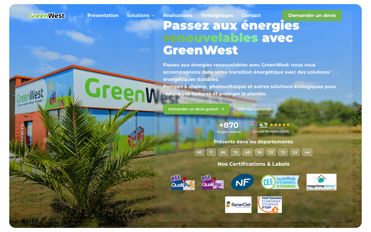 Screenshot of Greenwest